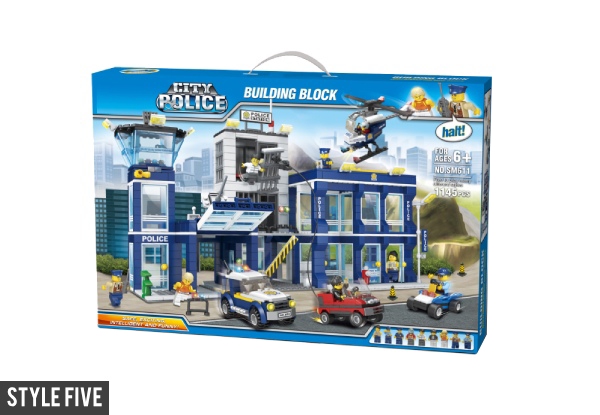 Police Themed Educational Blocks Range Compatible with Lego - Five Styles Available