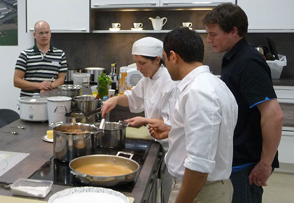 Three-Hour Easy Meals for Men Cooking Class & Meals incl. Bacon, Leek & Potato Soup with Foccacia Bread, Lasagne, Chips & Salad & Hot Apple Pie