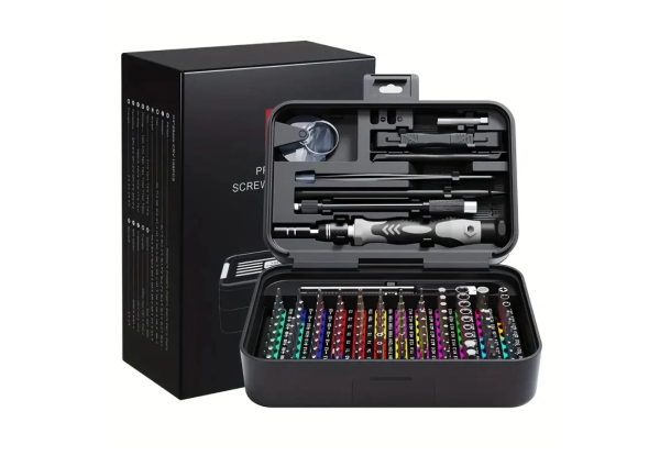 132-in-1 Precision Screwdriver Repair Tool Kit with Dual-Layer Storage Case