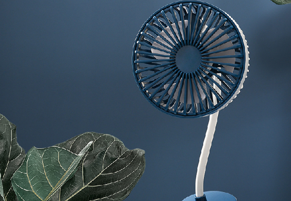 Portable Rechargeable Table Clip Fan - Available in Four Colours