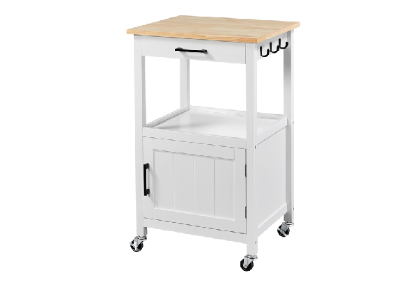 Rolling Kitchen Island Cart Storage - Available in Two Colours