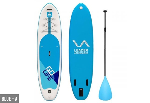 Inflatable Stand-Up Paddle Board with Backpack Leash Pump - Three Styles Available