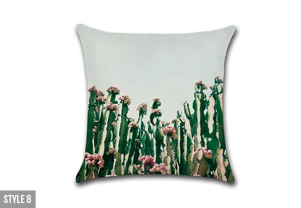 Cactus Print Cushion Cover - Eight Styles Available