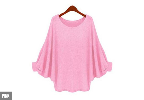 Bat Sleeve Sweater - Five Colours & Four Sizes Available with Free Delivery