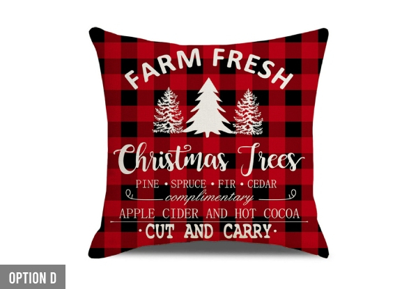 Linen Christmas Cushion Cover - Four Options Available