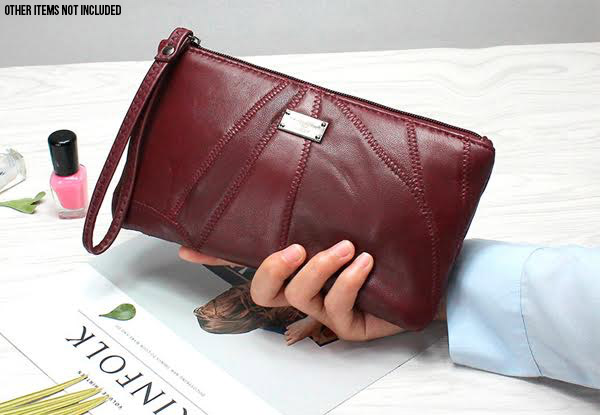 Genuine Leather Clutch Bag - Two Colours Available