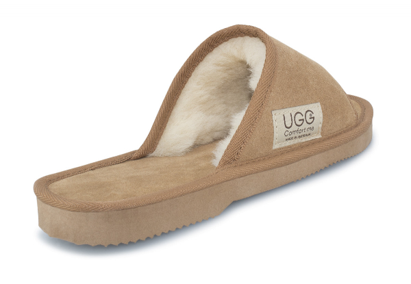 Ugg Australian-Made Water-Resistant Essentials Classic Unisex Sheepskin Open Toe Suede Scuffs - 10 Sizes Available