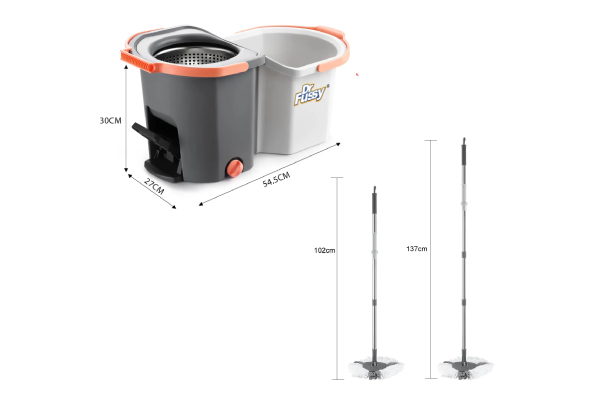 Spin Mop & Twin Bucket Set Cleaning System - Available in Four Options