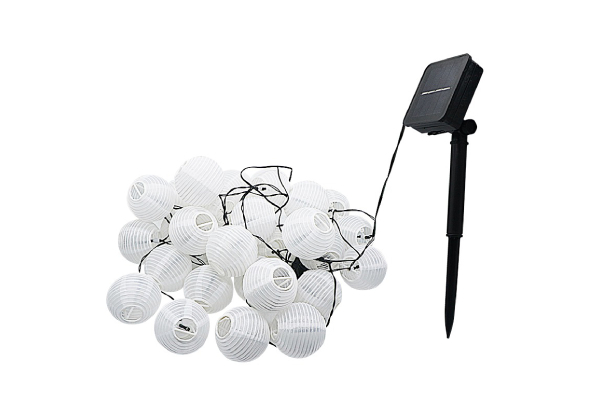 Solar LED Lantern String Lights - Two Colours & Two Styles Available