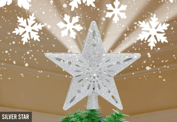 Light-Up Rotating Christmas Tree Topper Range - Two Options & Two Colours Available