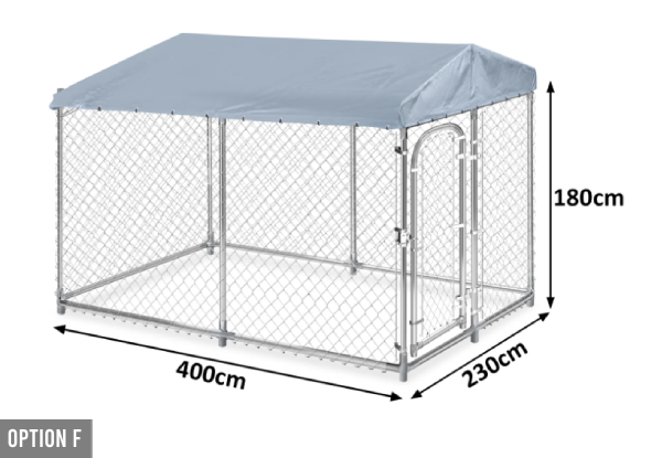 Outdoor Galvanised Steel Frame Dog Run Range - Eight Options Available