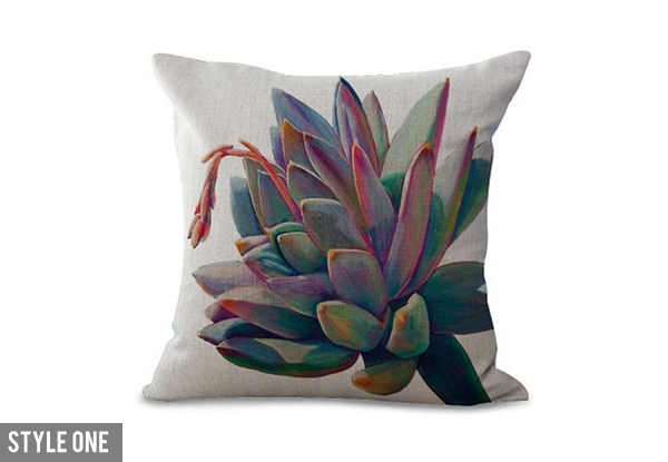 Two-Pack Cactus Cushion Cover Set - Five Styles Available with Free Delivery