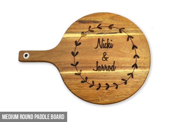 Personalised Cutting Board incl. Free Metro Delivery - Three Sizes & Ten Styles Available