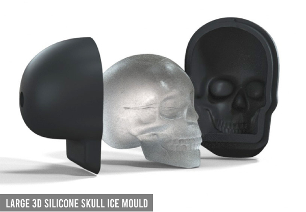 3D Skull Shaped Silicone Ice Mould - Two Sizes Available
