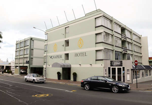 From $99 for a Midweek Napier Getaway, or from $119 for a Weekend Stay for Two People incl. Parking, Wi-Fi, & Late Checkout - Options for Two or Three Nights Available (value up to $447)