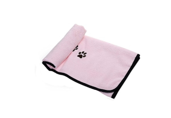 Microfiber Comfort Pet Bath Towel - Two Colours Available & Option for Two-Pack