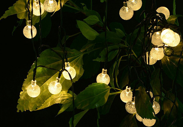 Outdoor LED Solar Globe String Lights - Available in Two Styles