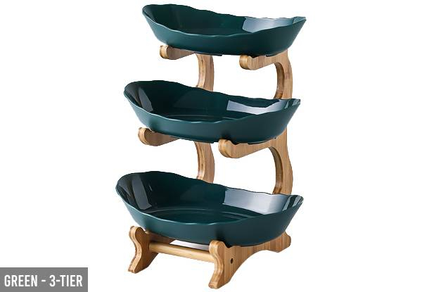 Two-Tier Fruit & Snack Bowl - Three Colours Available & Option for Three-Tiers