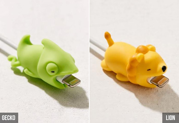 Animal Chomping Cable Protector Compatible with iPhone - 18 Styles Available & Option for a Mixed Three & Five-Pack