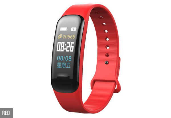 Blood Pressure & Heart Rate Fitness Wristband - Six Colours Available with Free Metro Delivery Available