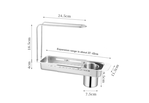 Expandable Stainless Steel Storage Rack Sink Organiser