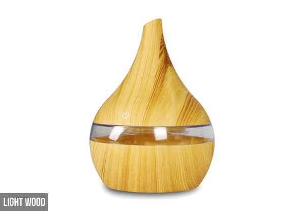 Mini 300ml Ultrasonic Humidifier Diffuser with Seven Colour-Changing LED - Two Colours Available