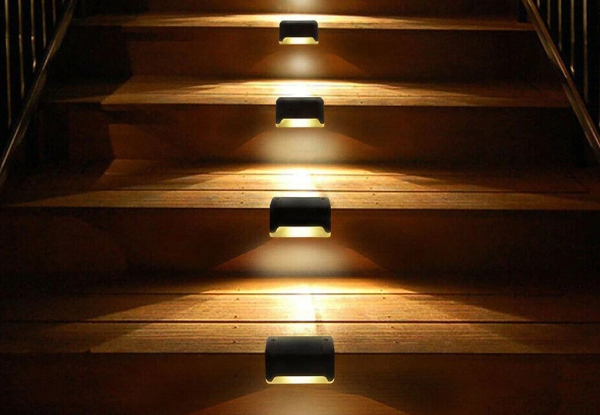 Eight-Pack Solar LED Stairway Light - Two Colours Available