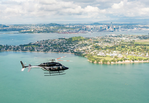 Scenic Helicopter Flight & Three Course Harbour Dining Experience for Two - Options for up to Six People & Chance to Get This Deal for Free