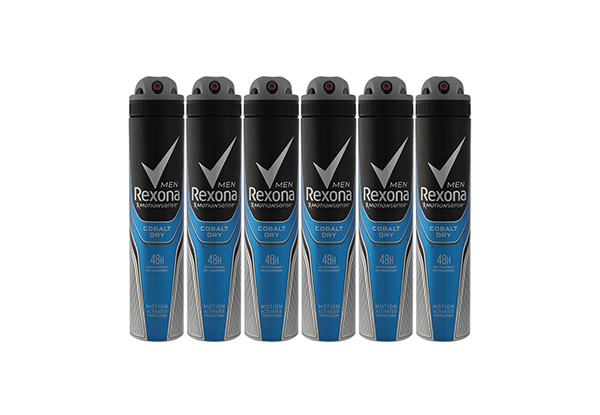 Six Pack of Rexona Mens Deodorant 200ml - Four Scents Available
