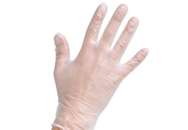 100 Clear Vinyl Powder-Free Gloves - Three Sizes Available & Option for Three or Five Packs