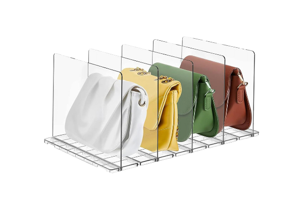 Adjustable Closet Shelf Divider for Handbags - Three-Options Available