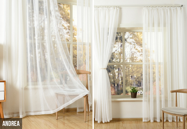 Sheer Readymade Curtains - Choose from Six Sizes & Two Designs