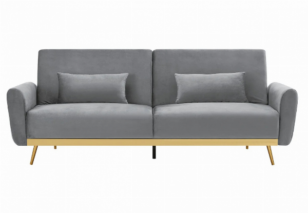 Limpley Elegant Velvet Sofa Bed - Available in Four Colours