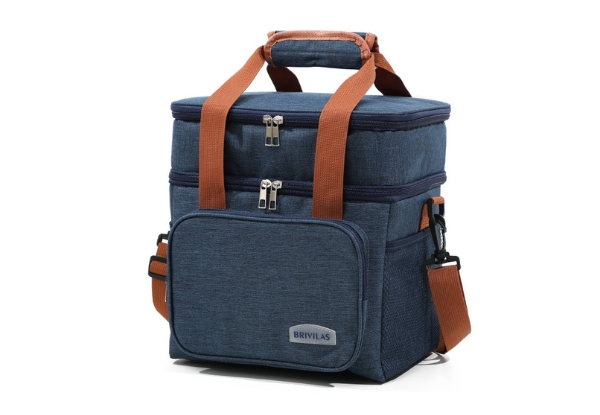 Large Capacity Double Layer Crossbody Lunch Bag - Three Colours Available