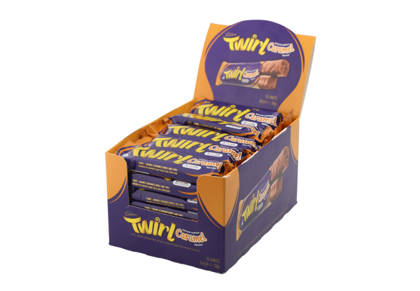 35-Pack of Cadbury Twirl Caramel 39g