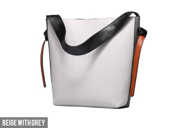 Two-Tone Leather Handbag - Four Styles Available