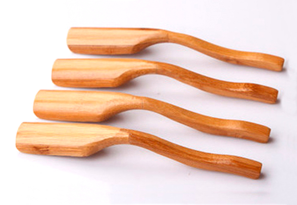 Four-Piece Bamboo Tea Spoon Set