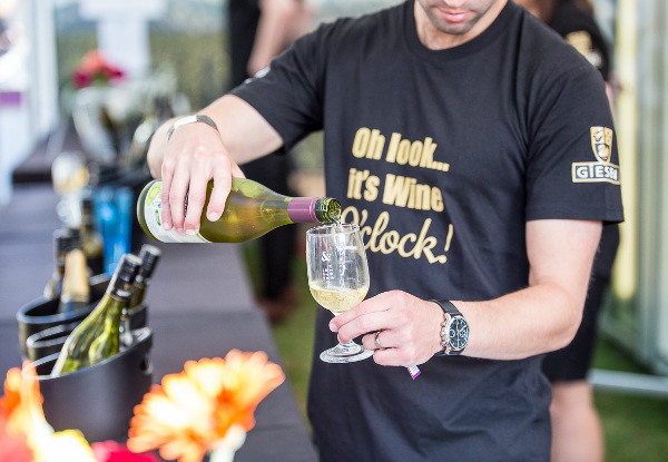 One Entry to the South Island Wine & Food Festival 2018 - Saturday 1st December incl. a Souvenir Tasting Glass, Three Wine Tasting Tickets, & Access to All Features & Entertainment