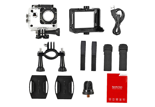 Water-Resistant HD Sports Camera incl. Accessories with Free Delivery
