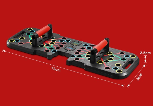 Foldable Push-Up Board with Counter Bar Handles