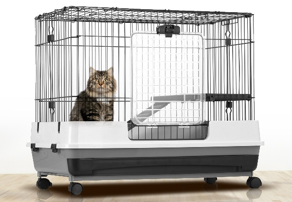Wheeled Metal Pet Cage for Small Animals