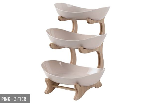 Two-Tier Fruit & Snack Bowl - Three Colours Available & Option for Three-Tiers