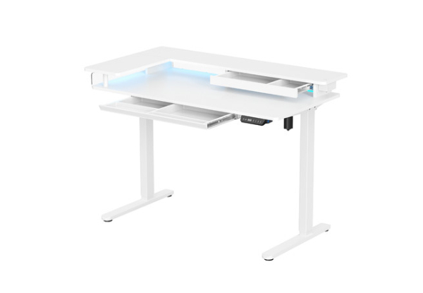 Two-Tier LED Electric Motorised Standing Desk - Two Colours Available