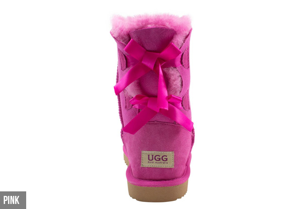 Women's Double Ribbon 3/4 Australian Sheepskin UGG Boots - Two Colours Available