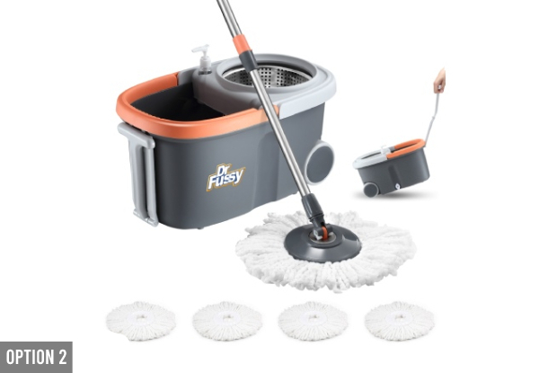 Spin Mop & Twin Bucket Set Cleaning System - Available in Four Options