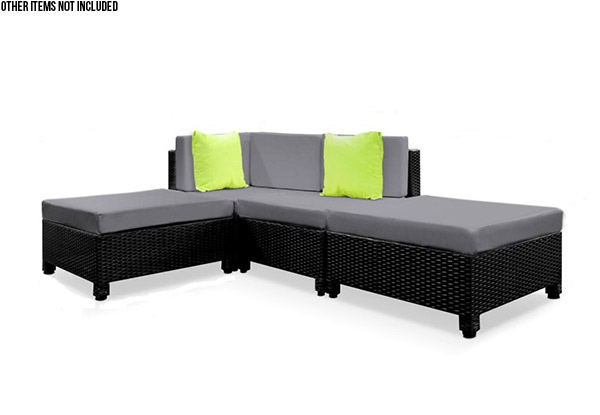 Vincenza Double Ottoman Outdoor Lounge Suite incl. Two Cushion Covers