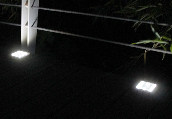 Four-Piece Solar Square LED Garden Ground Light - Available in Two Options