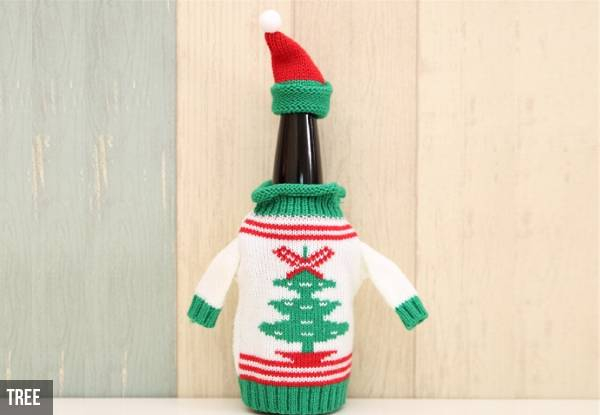 Knitted Sweater Wine Bottle Cover Range - Four Styles Available & Option for Four