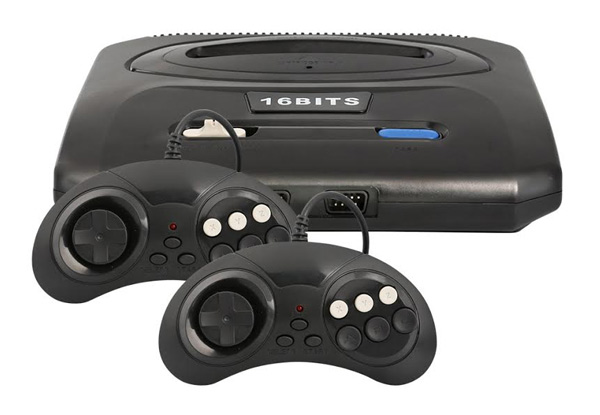 Retro Gaming Console with Nine Built-in Games & Two Controllers