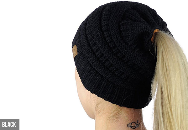 Ponytail Beanie - Ten Colours Available